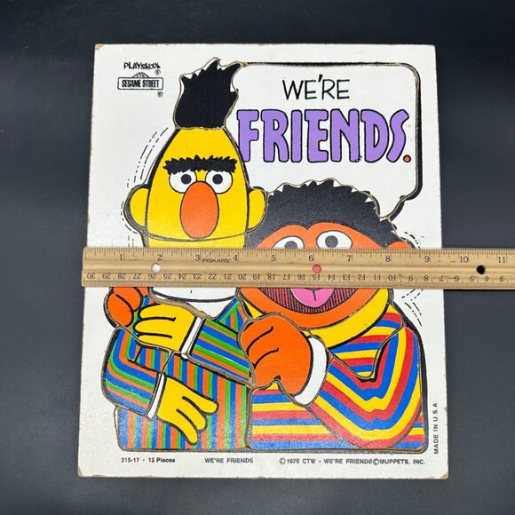 Vintage 1976 Playskool Sesame Street Puzzles Bert Ernie Cookie Monster Grover - Picture 11 of 11